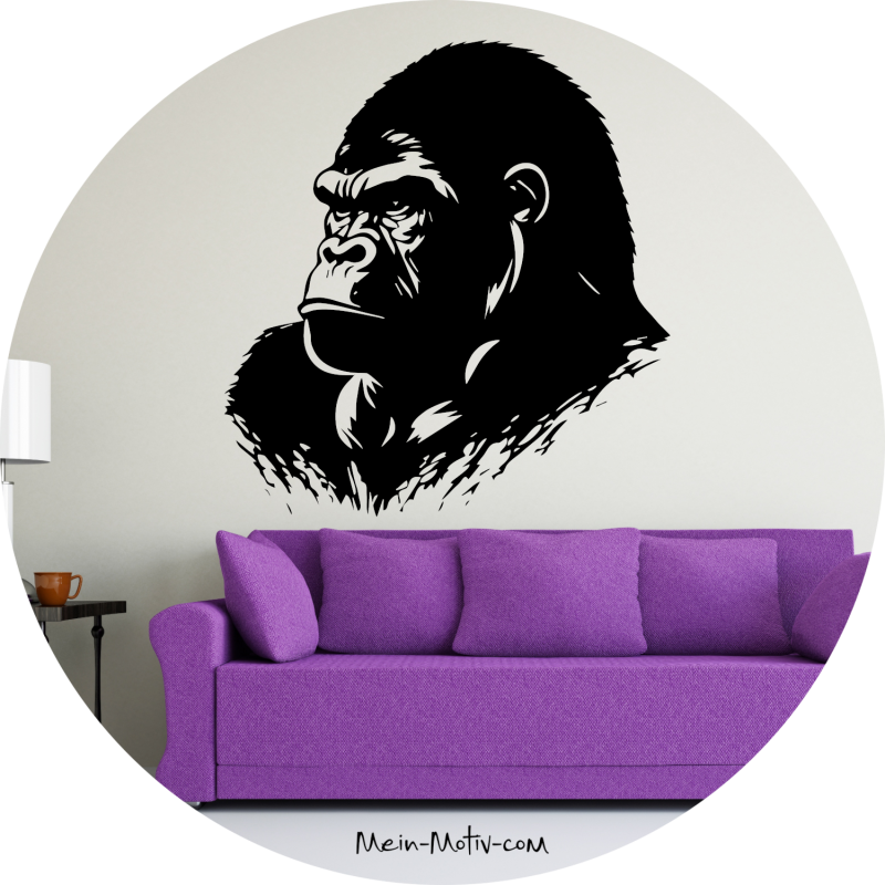 Wandtattoo 46184 Gorilla seitlich